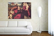 Madonna s dieťaťom a Ján Baptista zs10441 - Obraz Tizian