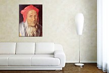 Portrait of a Bearded Man in a Red Hat Obraz zs16565