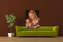 Virgin and child holding a half eaten pear Reprodukcia Albrecht Dürer zs16619