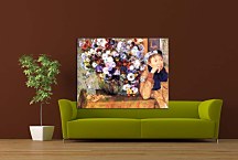 Reprodukcie Obrazy Degas - A Woman Seated beside a Vase of Flowers zs16625