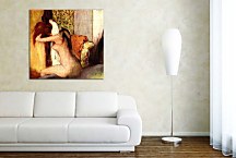 Obraz Degas - After the Bath, Woman Drying Her Napezs16632