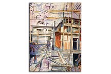 Edvard Munch Reprodukcie  - Building the Winter Studio. Ekely zs16657