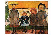 Obraz Edvard Munch - Four girls in Arsgardstrand zs16661