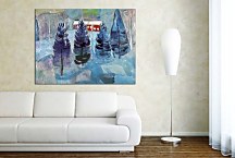 Red House and Spruces Obraz Munch zs16676