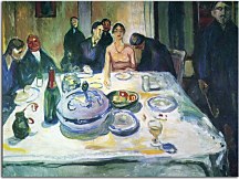 Obraz Munch The Wedding of the Bohemian, Munch Seated on the Far Left zs16688