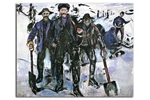 Workers in the Snow Obraz Munch zs16697