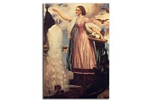 Frederic Leighton Obraz - A Girl Feeding Peacocks zs16700