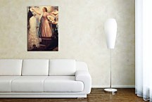 Frederic Leighton Obraz - A Girl Feeding Peacocks zs16700