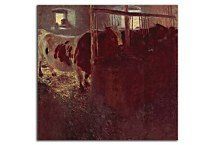 Gustav Klimt - Cows in the barn Obraz zs16757