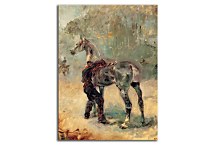 Reprodukcie od Henri de Toulouse-Lautrec  - Artilleryman Saddling His Horse zs16822