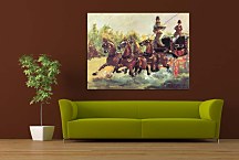 Count Alphonse de Toulouse Lautrec driving a four horse hitch Obraz zs16832