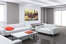 Count Alphonse de Toulouse Lautrec driving a four horse hitch Obraz zs16832