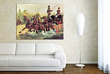 Count Alphonse de Toulouse Lautrec driving a four horse hitch Obraz zs16832
