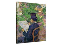 Desire Dehau Reading a Newspaper in the Garden Obraz zs16835