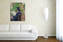 Desire Dehau Reading a Newspaper in the Garden Obraz zs16835