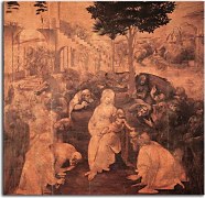 Obraz Leonardo da Vinci - The Adoration of the Magi zs17013