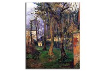 Obraz Paul Gauguin - Abandoned garden in Rouen zs17043