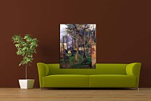 Obraz Paul Gauguin - Abandoned garden in Rouen zs17043