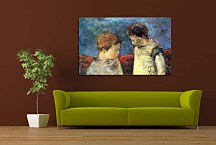 Reprodukcie Paul Gauguin - Aline Gauguin and one of her brothers zs17044