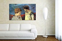 Reprodukcie Paul Gauguin - Aline Gauguin and one of her brothers zs17044