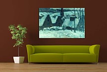 Breton village under snow Paul Gauguin Obraz zs17071