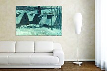 Breton village under snow Paul Gauguin Obraz zs17071