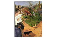 Breton Women at the Turn Paul Gauguin Obraz  zs17074