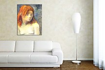 Bust of a nude girl Paul Gauguin Obraz zs17076