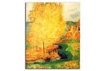 By the Stream, Autumn Paul Gauguin Obraz zs17078