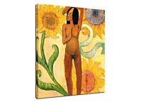 Caribbean Woman, or Female Nude with Sunflowers Paul Gauguin Obraz  zs17081