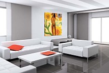 Caribbean Woman, or Female Nude with Sunflowers Paul Gauguin Obraz  zs17081