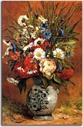 Daisies and peonies in blue vase Paul Gauguin Obraz zs17095