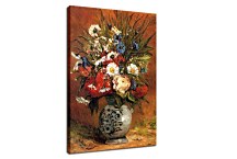 Daisies and peonies in blue vase Paul Gauguin Obraz zs17095