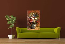 Daisies and peonies in blue vase Paul Gauguin Obraz zs17095