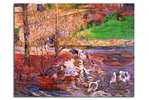 Landscape with geese Obraz zs17132