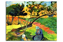 Landscape with two breton women Obraz zs17134