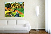 Landscape with two breton women Obraz zs17134