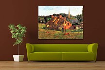 Paul Gauguin Obraz Lollichon's Field and the Church of Pont-Aven zs17140