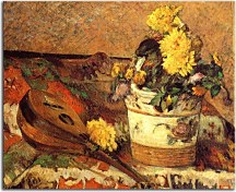 Paul Gauguin Obraz Mandolina and Flowers zs17144