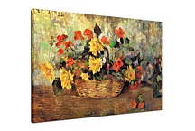 Nasturtiums & dahlias in a basket Reprodukcia zs17148