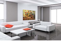 Nasturtiums & dahlias in a basket Reprodukcia zs17148