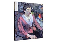 Portrait of woman against the Cezanne's still life with apples Obraz zs17180