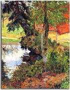 Red roof by the water zs17184