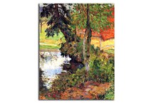 Red roof by the water zs17184