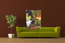 Red roof by the water zs17184