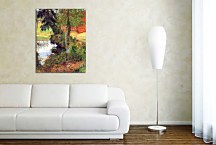 Red roof by the water zs17184