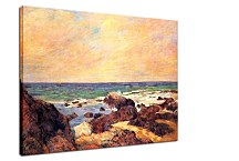 Rocks and sea Reprodukcia Paul Gauguin zs17189