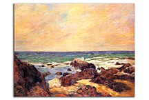 Rocks and sea Reprodukcia Paul Gauguin zs17189