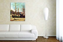 Reprodukcia Paul Gauguin Schooner and three masters zs17194