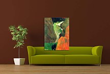 Seascape with cow on the edge of a cliff Obraz zs17196